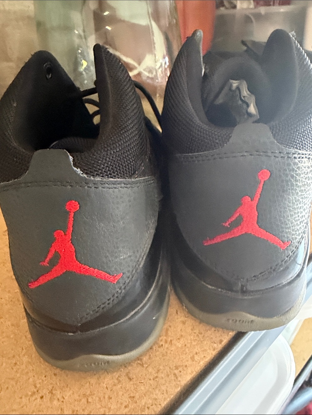 Jordan  Black Sneakers with Red Jumpman